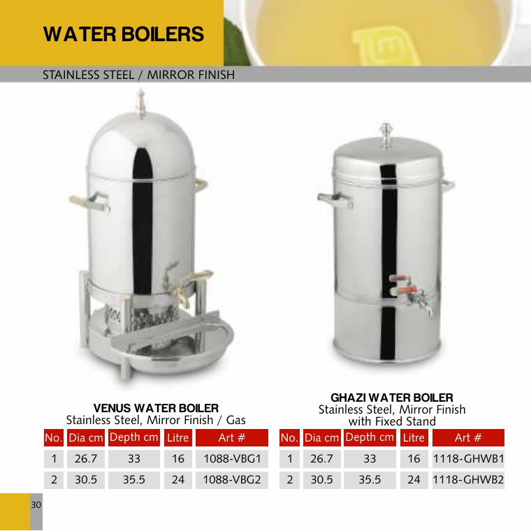 Venus Water Boiler - Gas